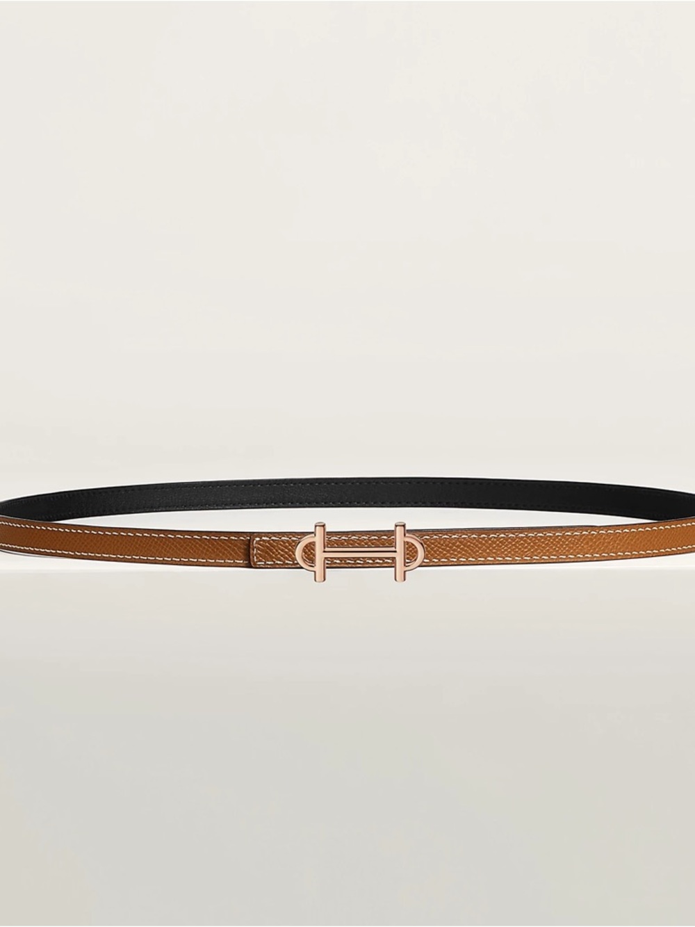 Hermes BNIB Gamma belt buckle & Reversible leather strap 13 mm